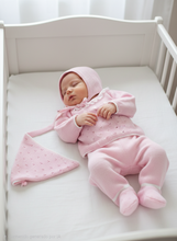 Cargar imagen en el visor de la galería, Conjunto hilo 0 a 6 mes Rosa | Primavera Verano