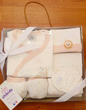 Cargar imagen en el visor de la galería, Set prenatal 5 piezas " Dinosaurio blanco beige "  | "Interbaby"  Canastilla