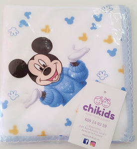 Gasa 65*65 cm Mickey azul