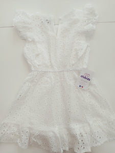 Vestido perforado blanco"Conil" 4/14 años