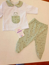 Cargar imagen en el visor de la galería, Conjunto 2 piezas "Osito" 0 a 6 mes verde | Primavera Verano