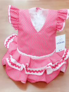 Vestido y braga Flamenca "Rosarillo" fucsia 3 a 18 meses