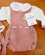 Cargar imagen en el visor de la galería, Conjunto Peto hilo 0 a 6 mes Rosa Palo | Primavera Verano