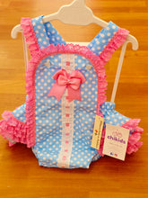 Cargar imagen en el visor de la galería, Ranita Flamenca "Faraona" celeste/rosa 3 a 18 meses