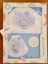 Cargar imagen en el visor de la galería, Capa baño 1mx1m + babero varios colores \ Canastilla