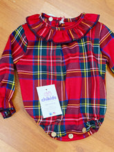 Cargar imagen en el visor de la galería, Pelele &quot;escoces&quot; rojo 1 a 36 meses