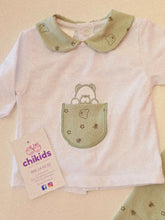 Cargar imagen en el visor de la galería, Conjunto 2 piezas "Osito" 0 a 6 mes verde | Primavera Verano
