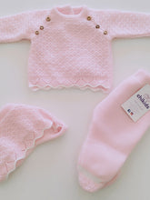 Cargar imagen en el visor de la galería, Conjunto 3 piezas 1690 rosa bebe 0 a 6 meses