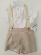 Cargar imagen en el visor de la galería, Conjunto pantalon  "Leonor" Arena-topo 6  a 36 meses | Ceremonia Primavera Verano