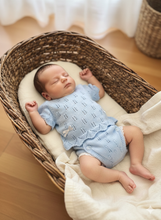 Cargar imagen en el visor de la galería, Conjunto de hilo celeste de 00 a 3 meses ref 640 | Primavera verano