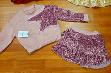 Cargar imagen en el visor de la galería, Conjunto Falda &quot;Estrella&quot; rosa 4 a 14 años