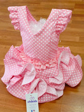 Cargar imagen en el visor de la galería, Vestido Flamenca "Macanita" Rosa bebé /blanco