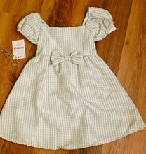 Cargar imagen en el visor de la galería, Vestido+bolso vichy verde "Roma" 4 a 14 años