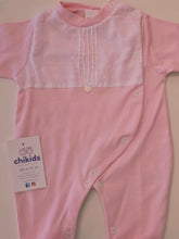 Cargar imagen en el visor de la galería, Pelele 'pecho plumeti" 0 a 6 mes rosa | Primavera verano