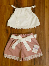 Cargar imagen en el visor de la galería, Conjunto "Julieta" 4 a 14 años rosa empolvado