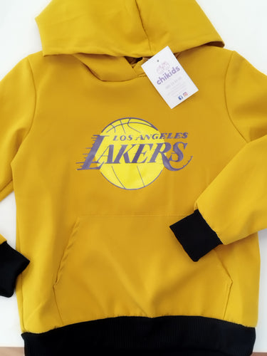 Sudadera Lakers mostaza 4/12 años