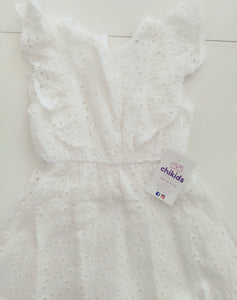 Vestido perforado blanco"Conil" 4/14 años