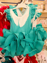 Cargar imagen en el visor de la galería, Traje flamenca &quot;cayetana&quot; verde agua 0/6 años