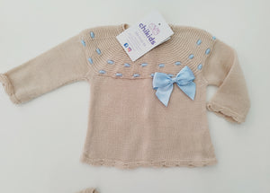 Conjunto 3 pza hilo "mar" camel 1/3 meses