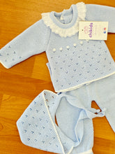 Cargar imagen en el visor de la galería, Conjunto hilo 0 a 6 mes Celeste | Primavera Verano