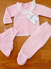Cargar imagen en el visor de la galería, Conjunto hilo 0 a 6 mes Rosa | Primavera Verano