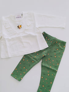 Conjunto "abejita" verde 12 a 36 meses