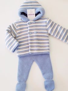 Conjunto "San Francisco" celeste 1 a 6 meses