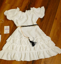 Cargar imagen en el visor de la galería, Vestido y bolso "Ainoha" blanco 2 a 12 años ref 9081