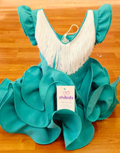 Cargar imagen en el visor de la galería, Traje flamenca "cayetana" verde agua 0/6 años