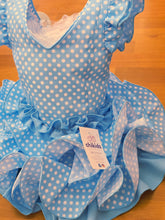 Cargar imagen en el visor de la galería, Vestido Flamenca &quot;Macanita&quot; Celeste /blanco