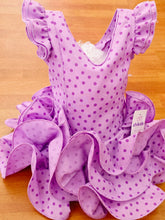 Cargar imagen en el visor de la galería, Vestido Flamenca "Buleria" Malva lunar malva 0 a 6 años