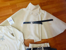 Cargar imagen en el visor de la galería, Conjunto &quot;Cloe&quot; capa+falda+camiseta Marfil 4 a 14 años