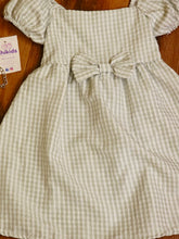 Cargar imagen en el visor de la galería, Vestido+bolso vichy verde "Roma" 4 a 14 años