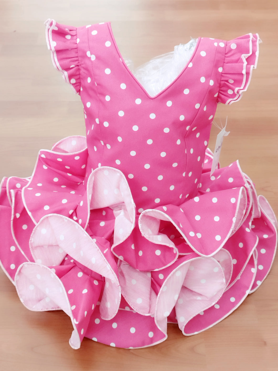 Vestido flamenca Paquera rosa fucsia de 0 a 6 años