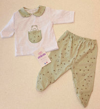 Cargar imagen en el visor de la galería, Conjunto 2 piezas "Osito" 0 a 6 mes verde | Primavera Verano