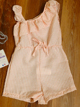 Cargar imagen en el visor de la galería, Mono y bolso vichy rosa 2 a 12 años ref 2899