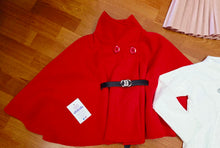 Cargar imagen en el visor de la galería, Conjunto &quot;Cloe&quot; capa+falda+camiseta rojo 4 a 14 años