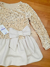 Cargar imagen en el visor de la galería, Vestido &quot;freiche&quot; dorado 4 a 14 años