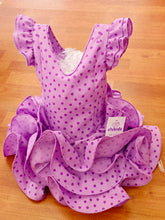 Cargar imagen en el visor de la galería, Vestido Flamenca "Buleria" Malva lunar malva 0 a 6 años