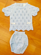 Cargar imagen en el visor de la galería, Conjunto de hilo celeste de 00 a 3 meses ref 640 | Primavera verano