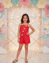 Cargar imagen en el visor de la galería, Mono lunares rojo 4 a 14 años