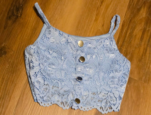 Conjunto encaje azul 4 a 14 años