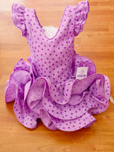 Cargar imagen en el visor de la galería, Vestido Flamenca "Buleria" Malva lunar malva 0 a 6 años