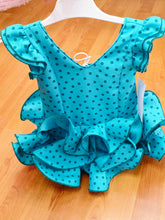 Cargar imagen en el visor de la galería, Vestido Flamenca "Buleria" Verde lunar verde 0 a 6 años