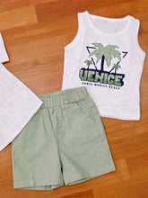 Cargar imagen en el visor de la galería, Conjunto 3 piezas "Venice" blanco / verde 12 a 36 mesesref:ja2697 | Primavera verano