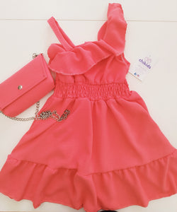 Vestido y bolso "Roche" marfil 4/14 años