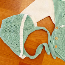 Cargar imagen en el visor de la galería, Conjunto Peto hilo 0 a 6 mes verde | Primavera Verano