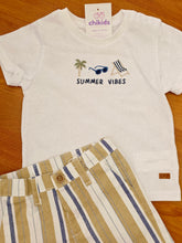 Cargar imagen en el visor de la galería, Conjunto "Summer vibes" 6 a 36 meses blanco ref:sno1448| Primavera verano