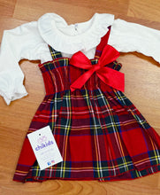 Cargar imagen en el visor de la galería, Vestido &quot;escoces&quot; con camiseta blanca 3 a 36 meses