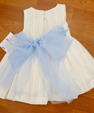 Cargar imagen en el visor de la galería, Vestido 2 a 12 años "Victoria"celeste con tul | Primavera verano